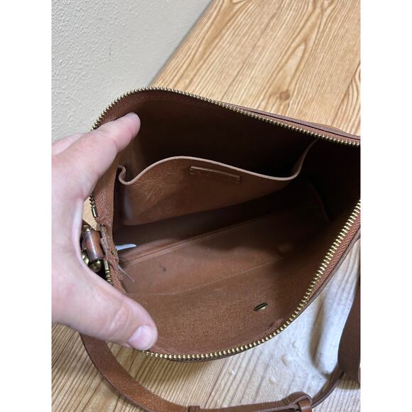 Madewell Brown Leather Crossbody Saddle Bag Adjustable Strap Distress VTG Style - Picture 5 of 9